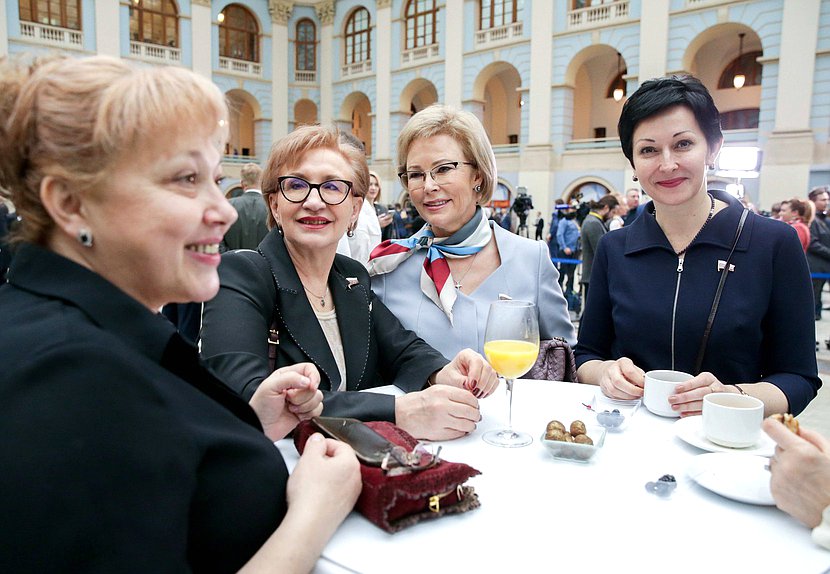 Member of the Committee on Energy Natalia Nazarova, member of the Committee on Health Protection Tatiana Solomatina and Deputy Chairwoman of the Committee on Regional Policy and Problems of North and Far East Oksana Bondar