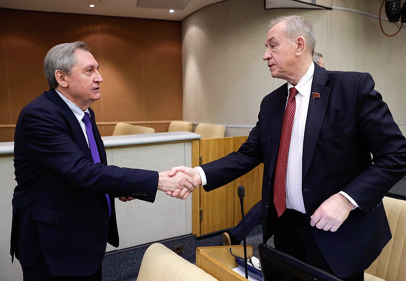 Председатель Комитета по энергетике Николай Шульгинов и Первый заместитель Председателя Комитета по энергетике Сергей Левченко