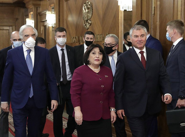 Meeting of Chairman of the State Duma Viacheslav Volodin and Chairwoman of the Milli Majlis of the Republic of Azerbaijan Sahiba Gafarova