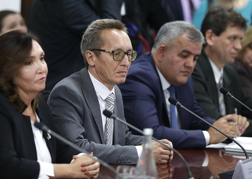 Meeting of Chairman of the State Duma Viacheslav Volodin with the leaders of Russian educational organizations and Russian teachers in Dushanbe