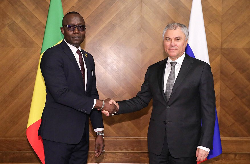 Chairman of the State Duma Vyacheslav Volodin and President of the National Transitional Council of the Republic of Mali Malick Diaw