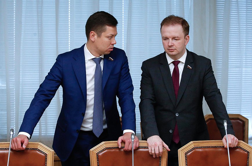 Член Комитета по контролю Никита Румянцев и член Комитета по малому и среднему предпринимательству Алексей Говырин