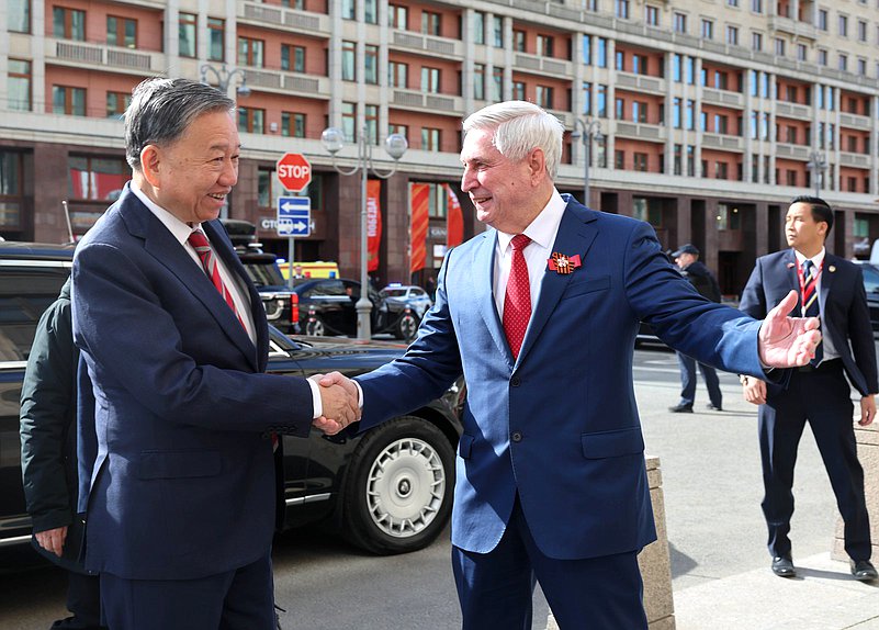 General Secretary of the Communist Party of Vietnam Central Committee Tô Lâm and First Deputy Chairman of the State Duma Ivan Melnikov