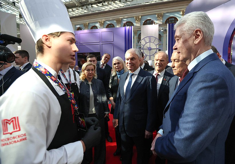 Председатель Государственной Думы Вячеслав Володин и мэр Москвы Сергей Собянин