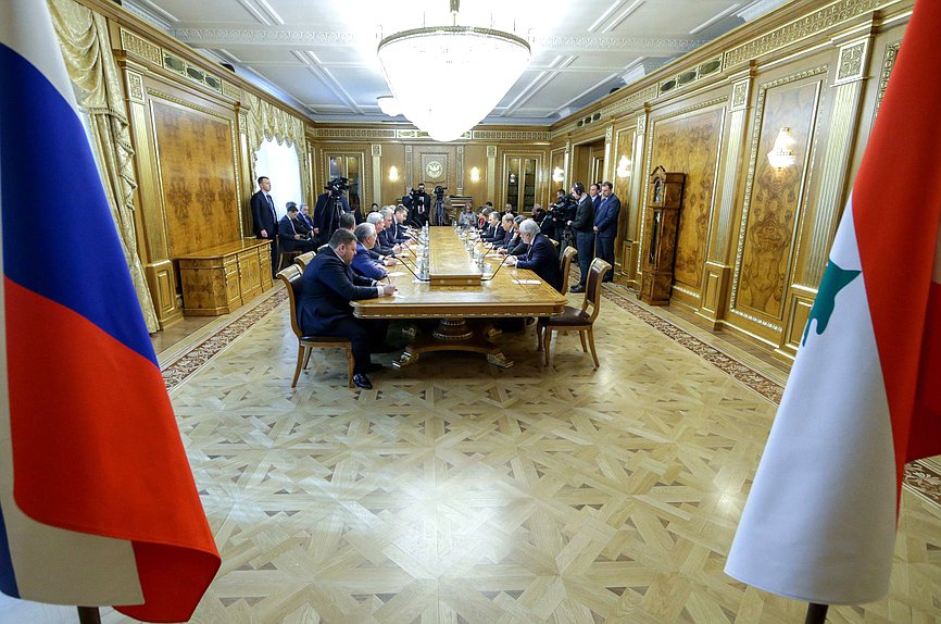 Meeting of Chairman of the State Duma Viacheslav Volodin with President of the Lebanese Republic Michel Naim Aoun