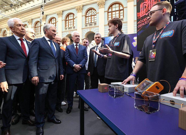 Председатель Государственной Думы Вячеслав Володин и мэр Москвы Сергей Собянин