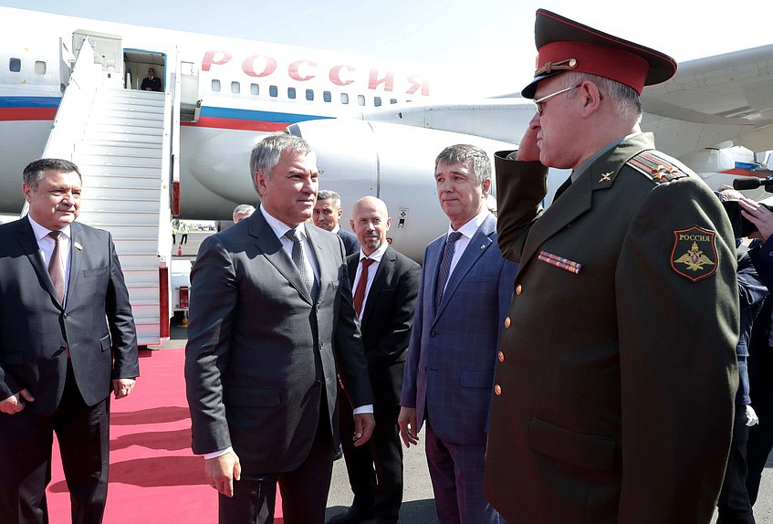 Arrival of Chairman of the State Duma Viacheslav Volodin in Uzbekistan