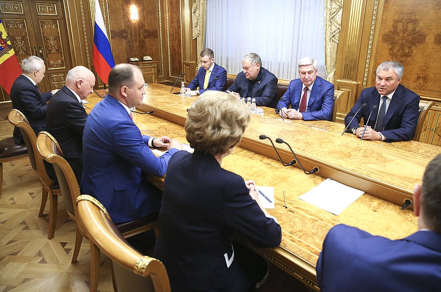 Meeting of Chairman of the State Duma Viacheslav Volodin and Chairwoman of the Parliament of the Republic of Moldova Zinaida Greceanîi