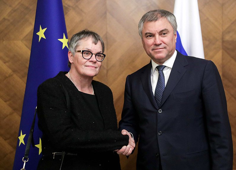 Chairman of the State Duma Viacheslav Volodin and PACE President Liliane Maury Pasquier