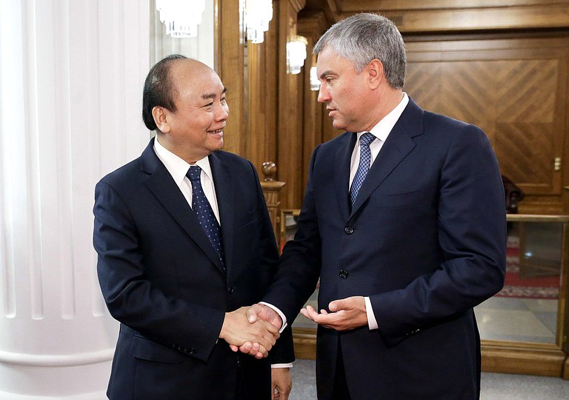 Chairman of the State Duma Viacheslav Volodin and Prime Minister of the Socialist Republic of Vietnam Nguyễn Xuân Phúc