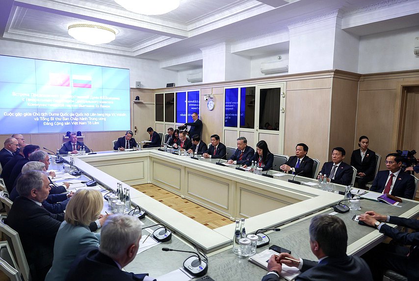 Meeting of Chairman of the State Duma Vyacheslav Volodin and General Secretary of the Communist Party of Vietnam Central Committee Tô Lâm