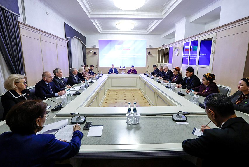 Встреча Председателя Государственной Думы Вячеслава Володина с Председателем Меджлиса Туркменистана Дуньягозель Гулмановой