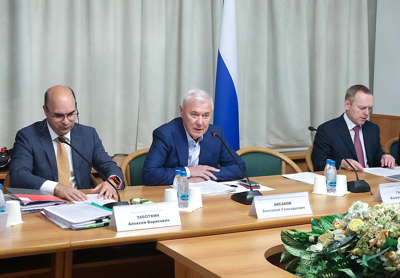 Заместитель Председателя Банка России Алексей Заботкин, Председатель Комитета по финансовому рынку Анатолий Аксаков и Первый заместитель Председателя Комитета Константин Бахарев