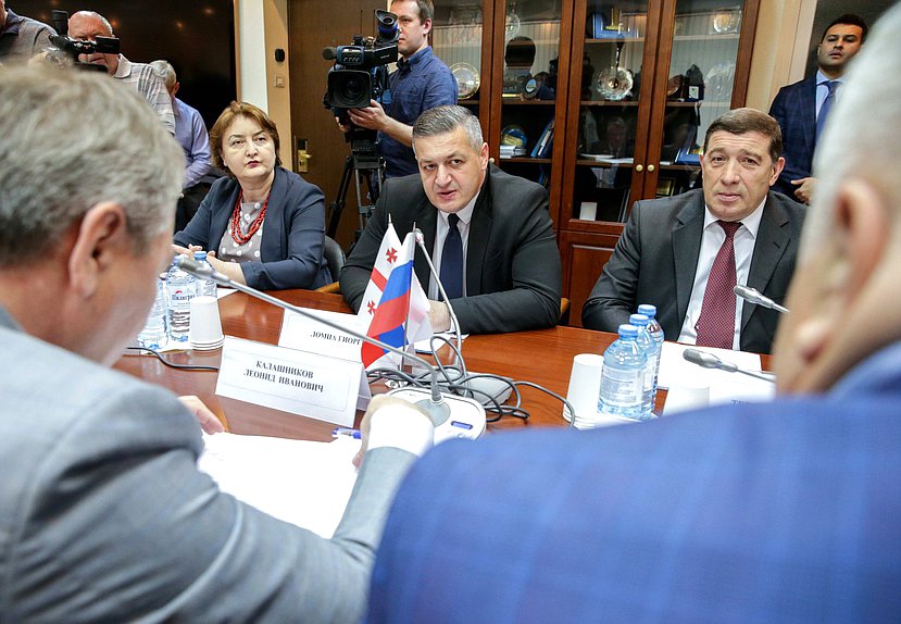 Members of the Alliance of Patriots of Georgia party in the Parliament of Georgia Ada Marshania and Giorgi Lomia and member of the Tbilisi City Assembly Gocha Tevdoradze