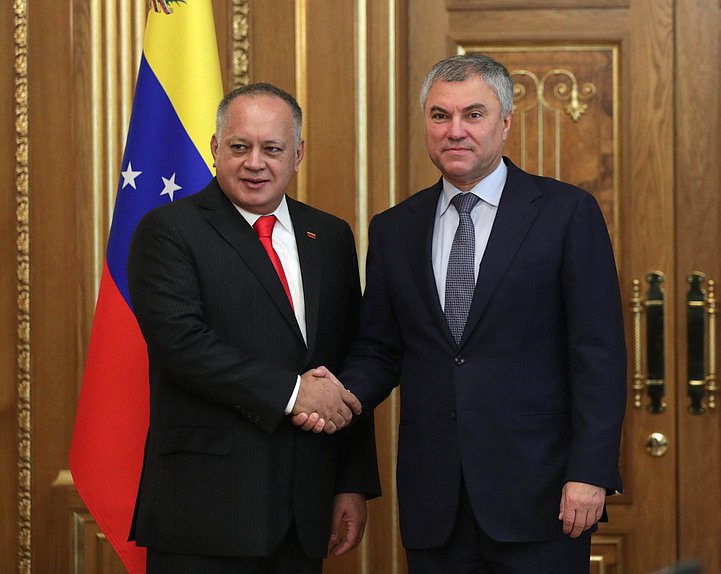 Chairman of the State Duma Viacheslav Volodin and President of the National Constituent Assembly of Venezuela Diosdado Cabello Rondón