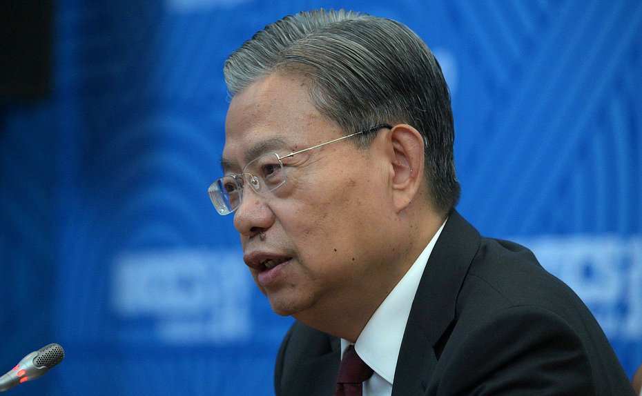 Zhao Leji, Presidente del Comité Permanente de la Asamblea Popular Nacional de China. Foto: Servicio de Prensa del Presidente de la Federación Rusa