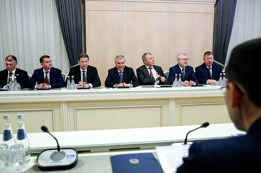 Встреча Председателя Государственной Думы Вячеслава Володина с Председателем Сената Парламента Республики Казахстан Мауленом Ашимбаевым