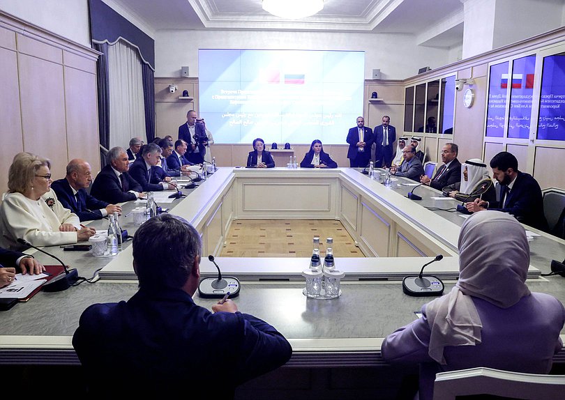 Meeting of Chairman of the State Duma Vyacheslav Volodin and Chairman of Shura Council of the Kingdom of Bahrain Ali Bin Saleh Al Saleh