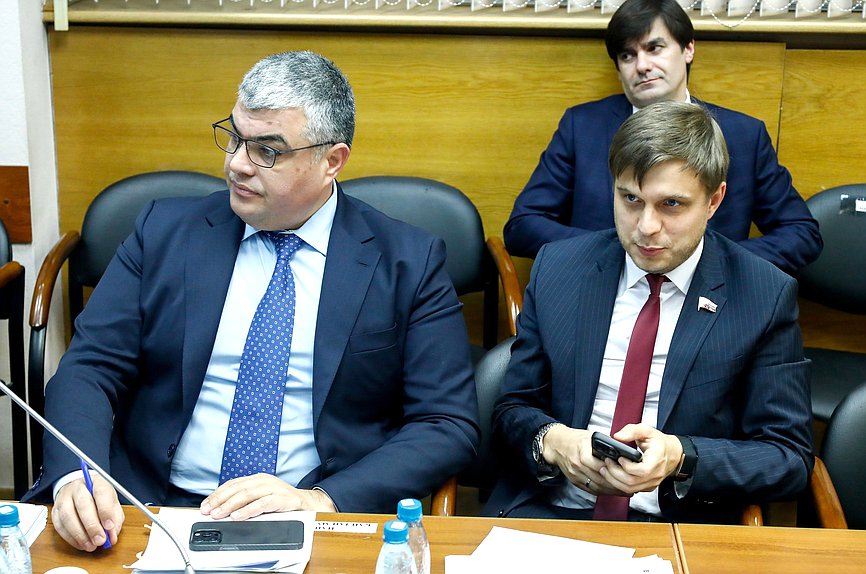 Заместитель Председателя Комитета по бюджету и налогам Каплан Панеш и Первый заместитель Председателя Комитета по информационной политике, информационным технологиям и связи Антон Ткачев