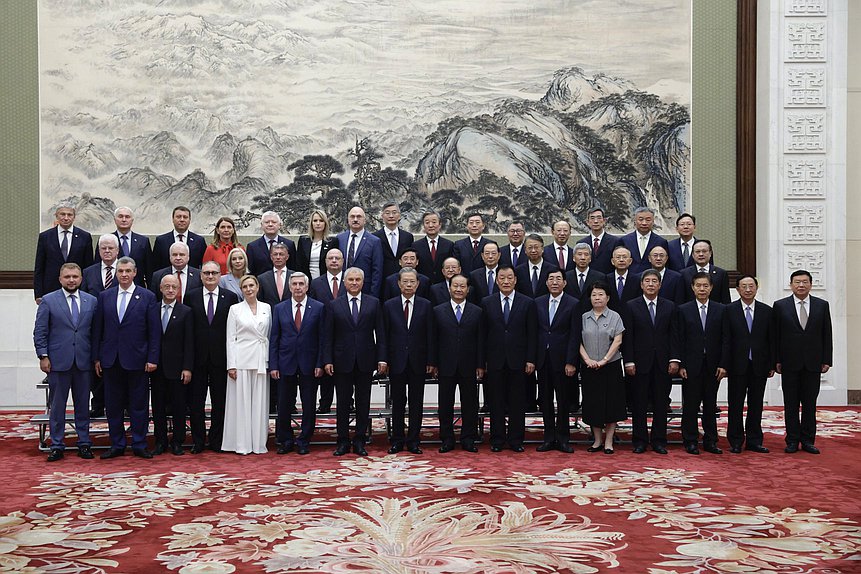 Meeting of Chairman of the State Duma Vyacheslav Volodin and Chairman of the Standing Committee of the National People's Congress Zhao Leji