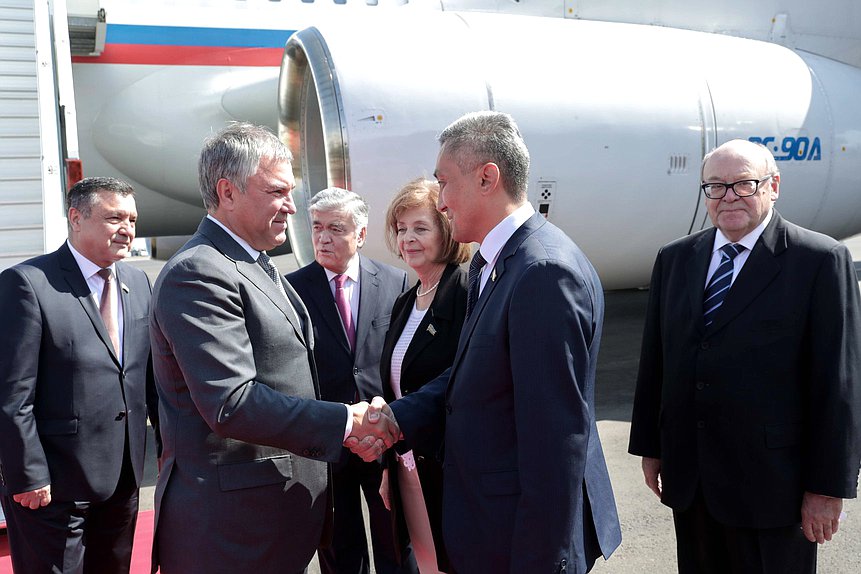 Arrival of Chairman of the State Duma Viacheslav Volodin in Uzbekistan