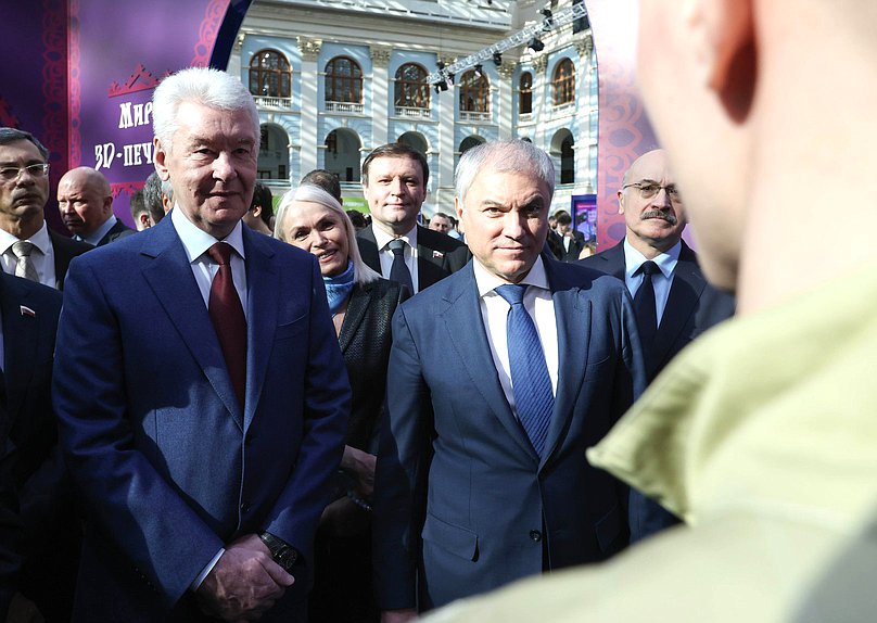 Председатель Государственной Думы Вячеслав Володин и мэр Москвы Сергей Собянин