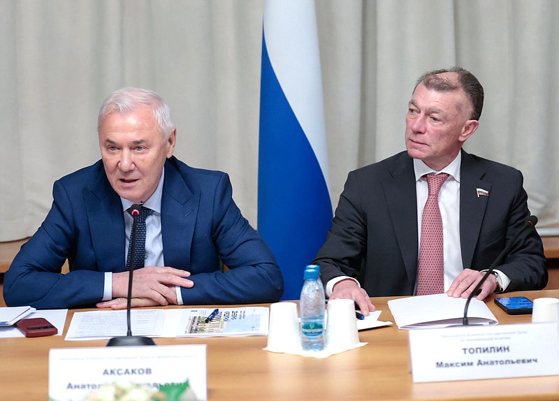 Председатель Комитета по финансовому рынку Анатолий Аксаков и Председатель Комитета по экономической политике Максим Топилин