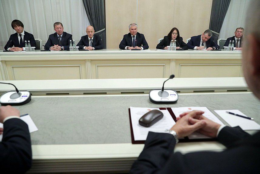 Meeting of Chairman of the State Duma Vyacheslav Volodin and Speaker of the Grand National Assembly of the Republic of Türkiye Numan Kurtulmuş