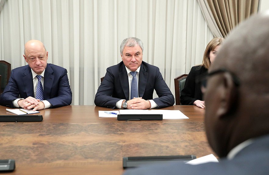 Chairman of the State Duma Vyacheslav Volodin and Deputy Chairman of the State Duma Alexander Babakov