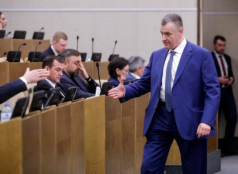 Руководитель фракции ЛДПР Леонид Слуцкий