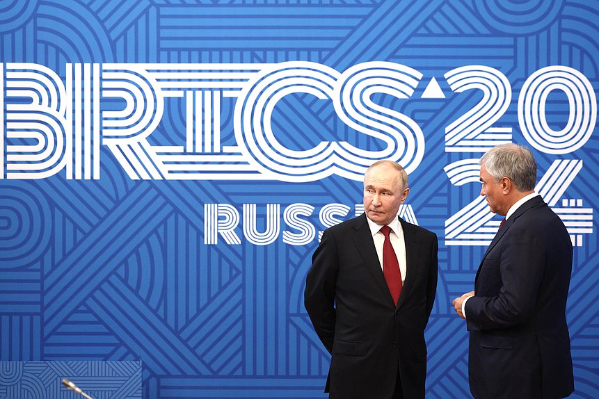 El presidente de la Federación de Rusia, Vladimir Putin, y el Jefe de la Duma Estatal, Vyacheslav Volodin. Foto: Servicio de Prensa del Presidente de la Federación Rusa