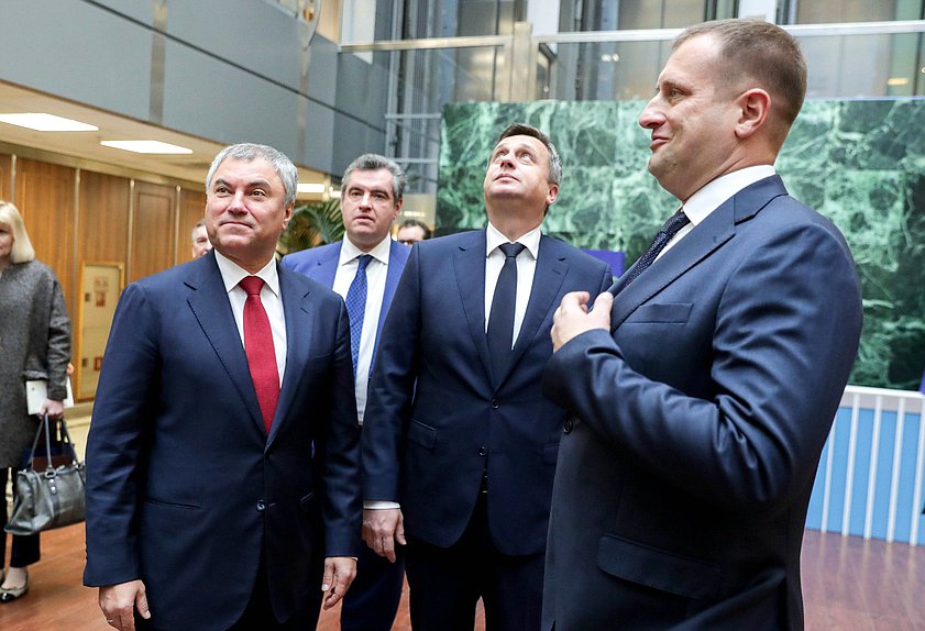 Chairman of the State Duma Viacheslav Volodin and Speaker of the National Council of the Slovak Republic Andrej Danko