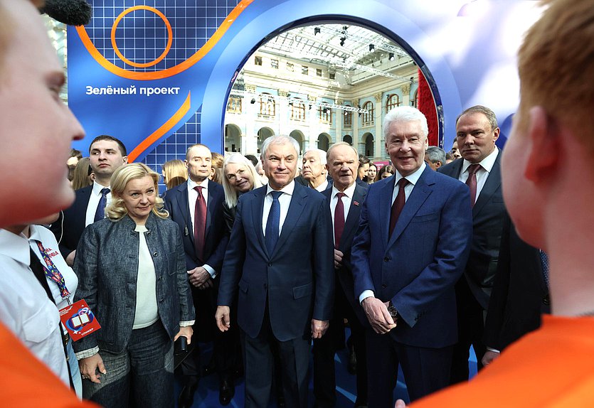 Председатель Государственной Думы Вячеслав Володин и мэр Москвы Сергей Собянин