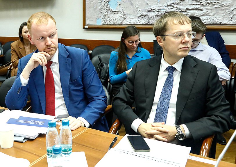 Члены Комитета по бюджету и налогам Денис Парфенов и Лев Ковпак