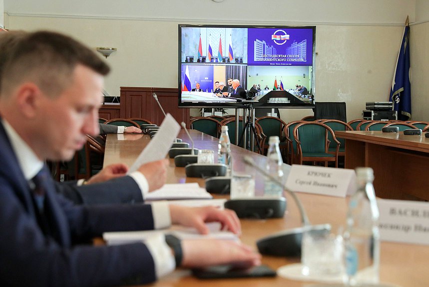 The 60th session of the Parliamentary Assembly of Belarus and Russia via videoconference