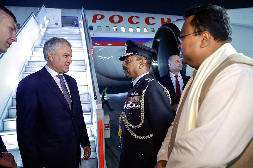 Chairman of the State Duma Vyacheslav Volodin arrived in the Republic of India to pay an official visit