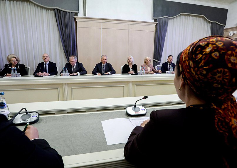 Встреча Председателя Государственной Думы Вячеслава Володина с Председателем Меджлиса Туркменистана Дуньягозель Гулмановой