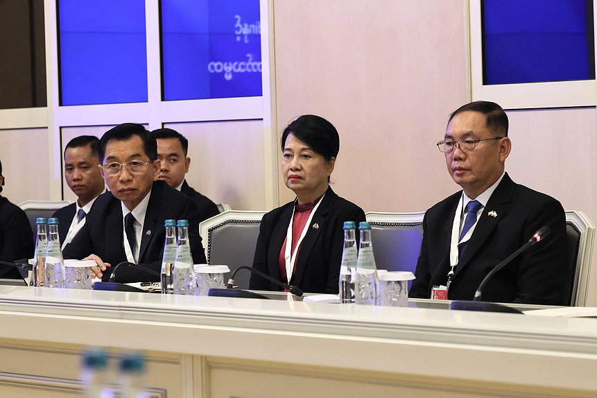 Meeting of Chairman of the State Duma Vyacheslav Volodin and President of the Republic of the Union of Myanmar Min Aung Hlaing