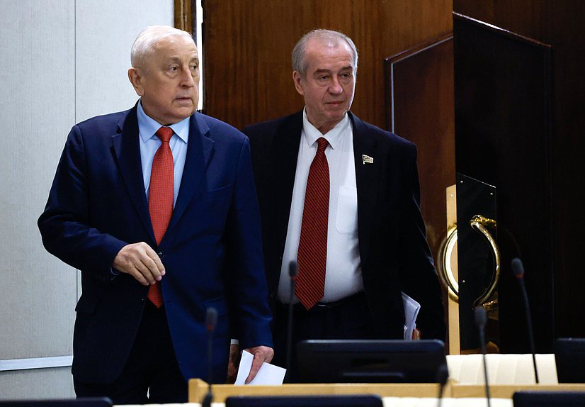 Председатель Комитета по развитию Дальнего Востока и Арктики Николай Харитонов и Первый заместитель Председателя Комитета по энергетике Сергей Левченко