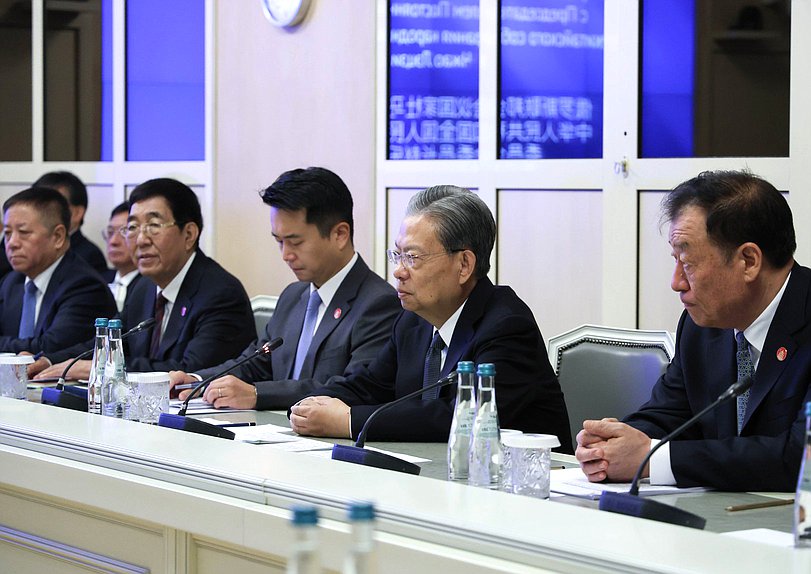 Meeting of Chairman of the State Duma Vyacheslav Volodin and Chairman of the Standing Committee of the National People's Congress of China Zhao Leji