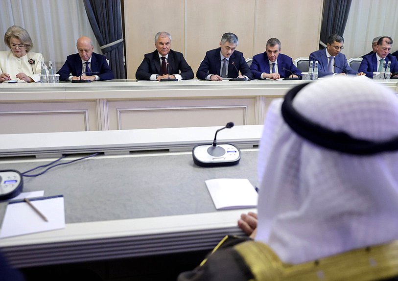 Meeting of Chairman of the State Duma Vyacheslav Volodin and Chairman of Shura Council of the Kingdom of Bahrain Ali Bin Saleh Al Saleh