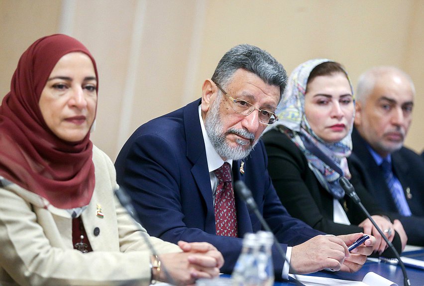 Meeting of Deputy Chairman of the State Duma Sergei Neverov and President of the Council of State of the Sultanate of Oman Yahya bin Mahfooz Al-Manzari