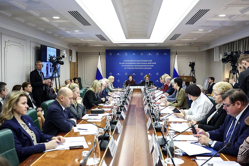 Meeting of the Parliamentary Commission on Investigation of the Crimes Committed by the Kiev regime Against Minors