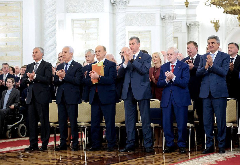 Встреча Президента РФ Владимира Путина с депутатами Государственной Думы VIII созыва