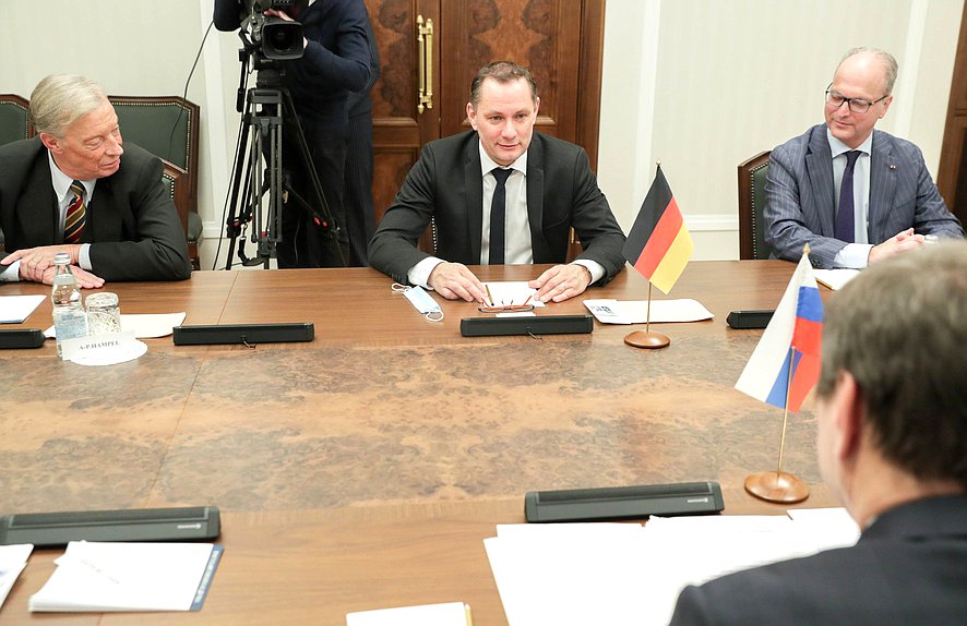 Referent of the parliamentary group of the Alternative for Germany Party in the Bundestag of the Federal Republic of Germany Nader Amin-Salehi, Co-chairman of the parliamentary group of the Alternative for Germany Party Tino Chrupalla and member of the Bundestag Committee on Foreign Affairs Armin-Paulus Hampel