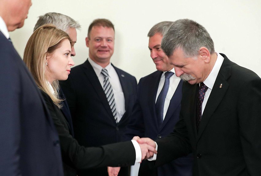 Deputy Chairwoman of the Committee on International Affairs Natalia Poklonskaia and Speaker of the National Assembly of Hungary László Kövér