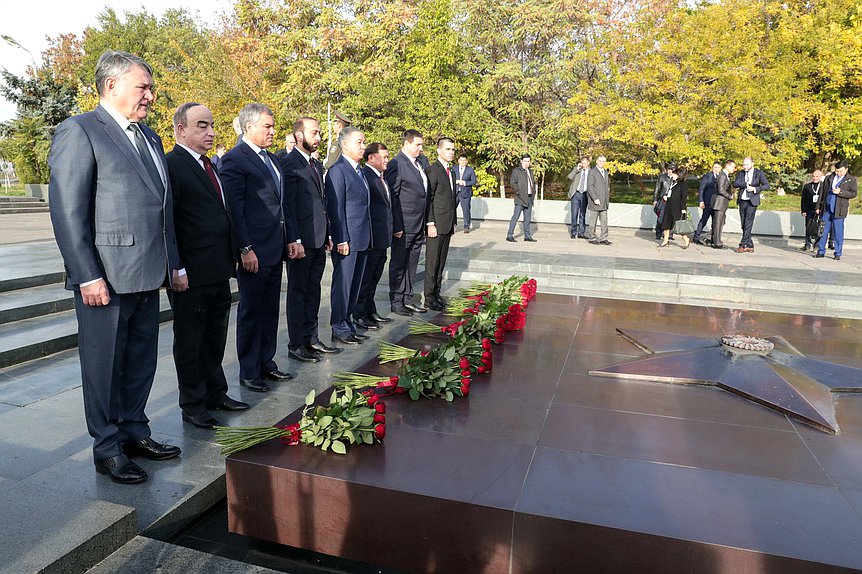 Heads of parliamentary delegations laid flowers at the Mother Armenia monument in Yerevan