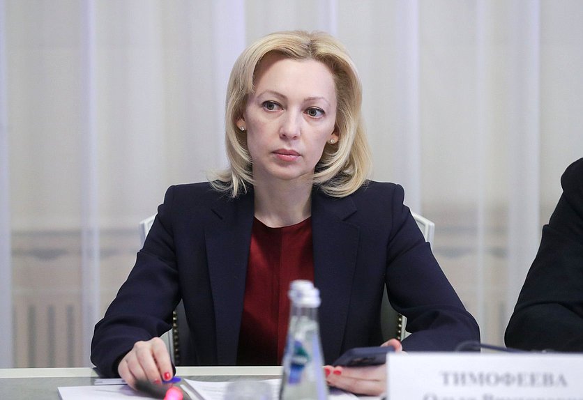 Chairwoman of the Committee on Development of Civil Society, Issues of Public Associations and Religious Organizations Olga Timofeyeva