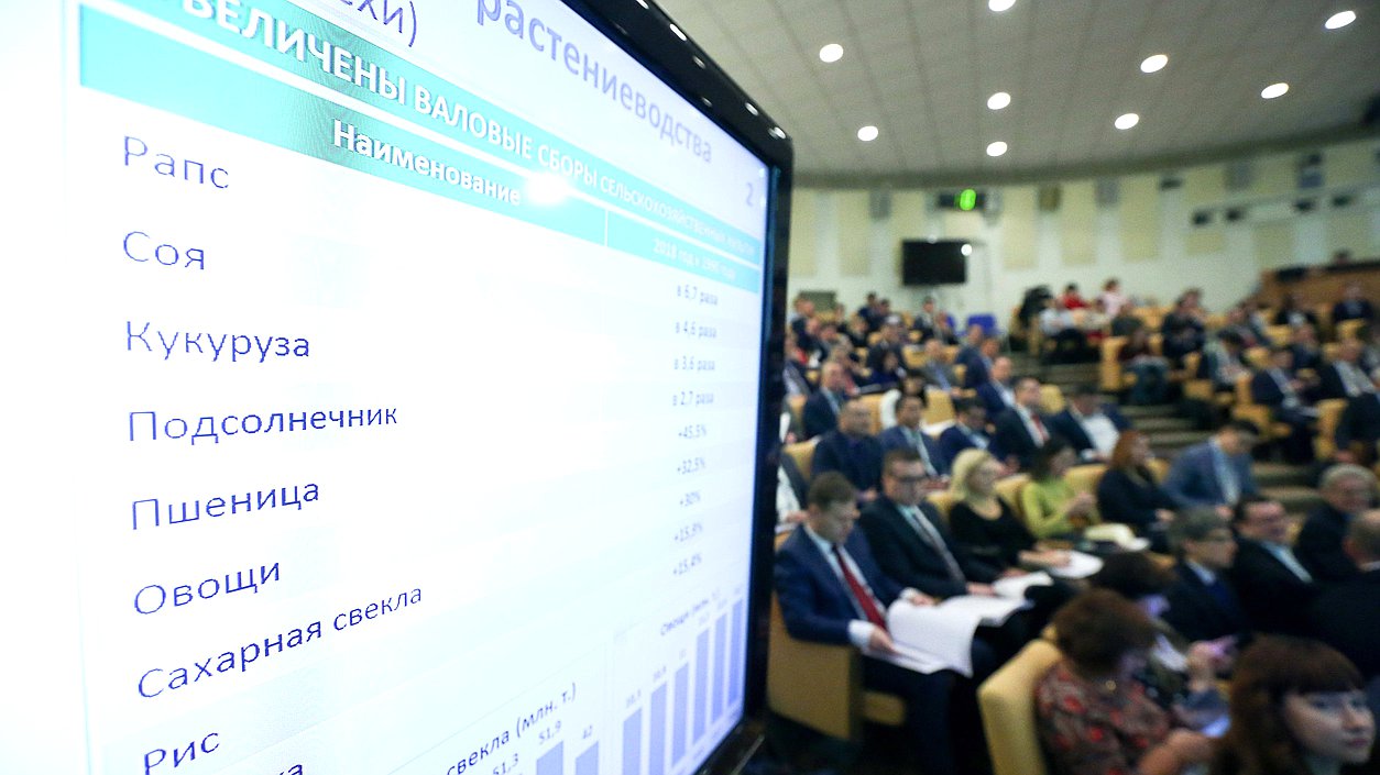Парламентские слушания на тему «Продовольственная безопасность Российской Федерации и наращивание экспорта сельскохозяйственной продукции: правовые аспекты»