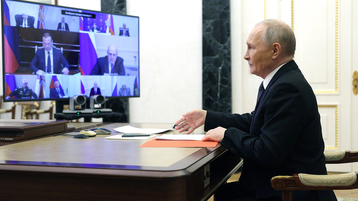 Совещание с постоянными членами Совета Безопасности. Фото: kremlin.ru